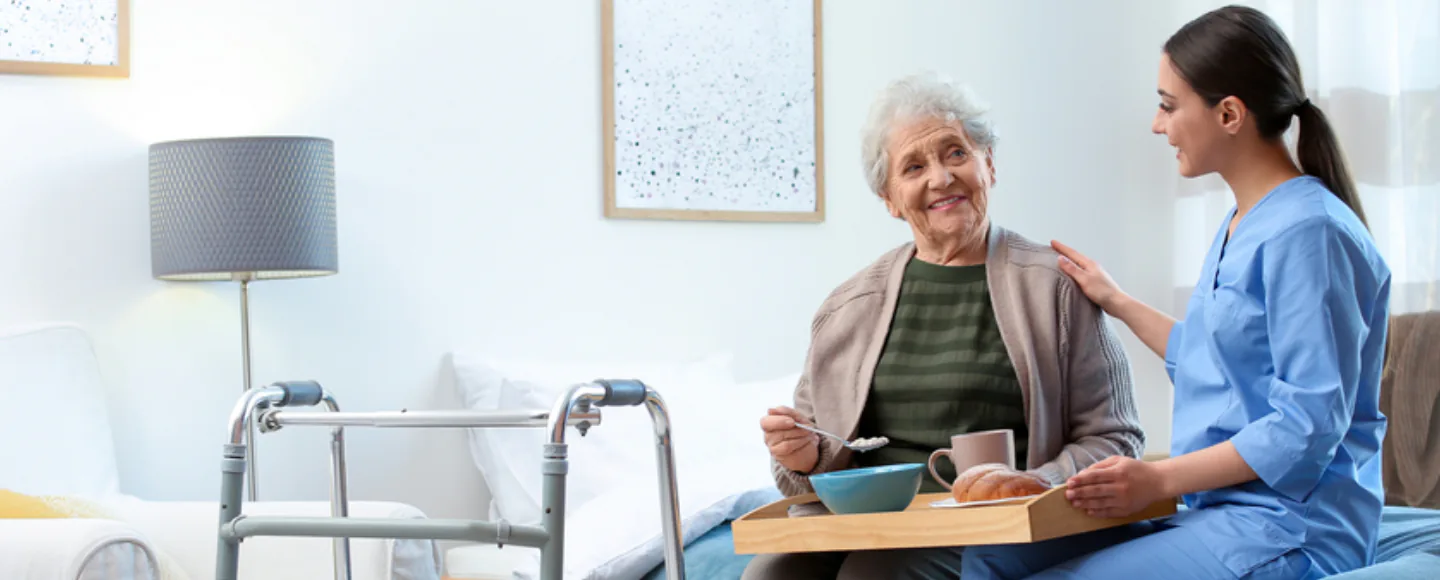 Caregiver with patient